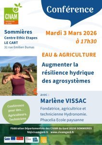 Conférence "EAU et AGRICULTURE : Comment augmenter la résilience hydrique ?"