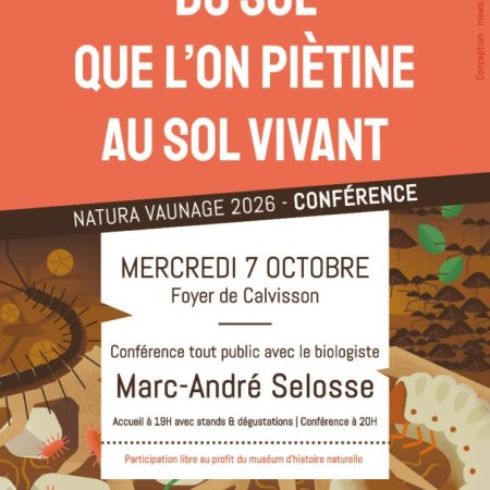 Conférence sur le sol de Marc-André Selosse à Calvisson
