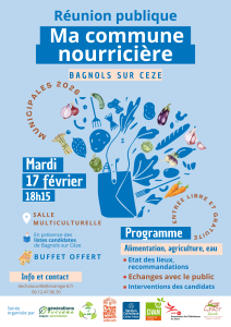 Municipales 2026 - Soirée débat "Ma commune nourricière" à Bagnols sur Cèze