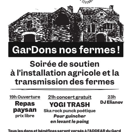 Soirée festive en soutien à l'installation agricole et la transmission des fermes