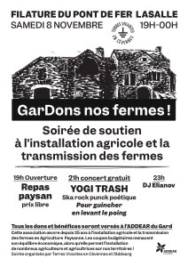 Soirée festive en soutien à l'installation agricole et la transmission des fermes